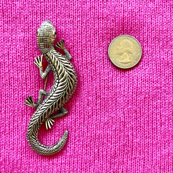Vintage Silver Plated Salamander Brooch - Picture 10 of 11